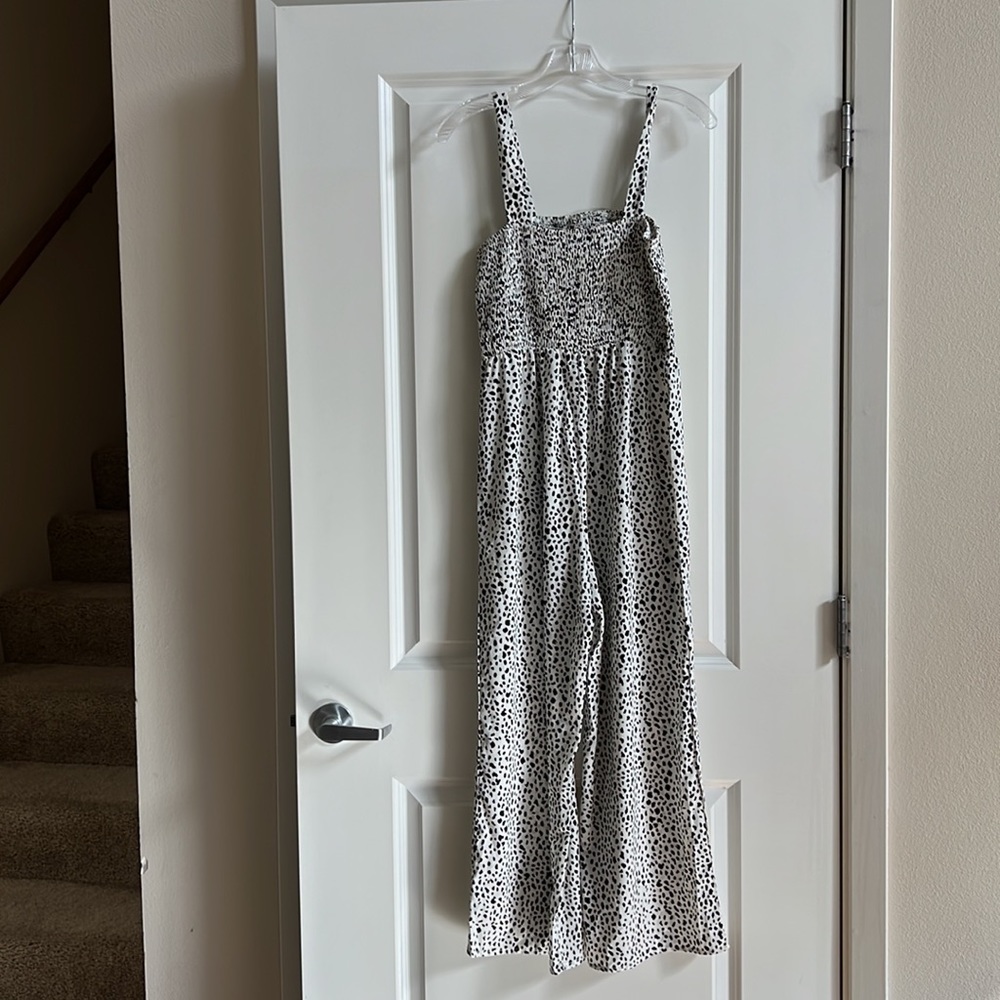 Shein black and white jumpsuit